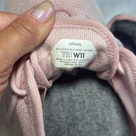 Allbirds WoMens Pink Tree Runners Size 11 - Picture 6 of 6